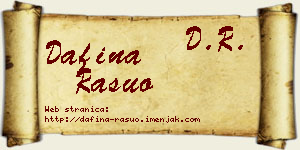 Dafina Rašuo vizit kartica